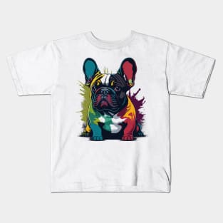 Frenchie Portrait Kids T-Shirt